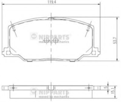 Гальмівні колодки JAPANPARTS арт. J3602037