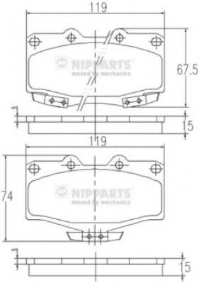 Гальмівні колодки BLUEPRINT арт. J3602054