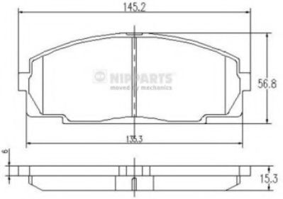 Гальмiвнi колодки дисковi TOKO CARS арт. J3602076