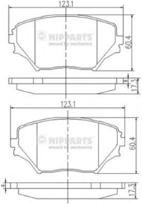 Гальмiвнi колодки дисковi BOSCH арт. J3602095