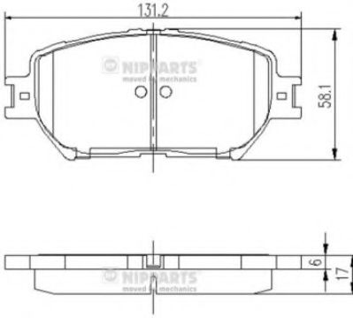 Гальмівні колодки TOKO CARS арт. J3602099