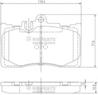 Гальмiвнi колодки дисковi JAPANPARTS арт. J3602111