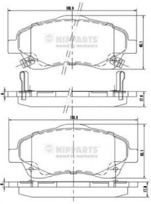 Гальмiвнi колодки дисковi TOKO CARS арт. J3602112