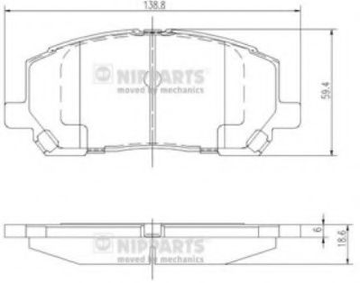 Гальмiвнi колодки дисковi TOKO CARS арт. J3602118