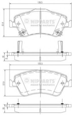 Гальмiвнi колодки дисковi BLUEPRINT арт. J3602124