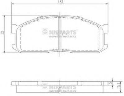 Гальмівні колодки JAPANPARTS арт. J3603025