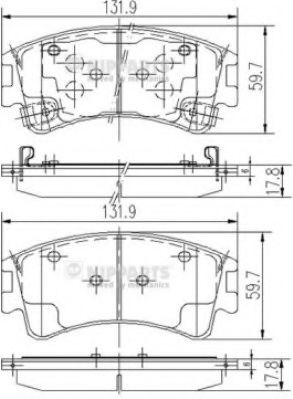 Гальмівні колодки BLUEPRINT арт. J3603056