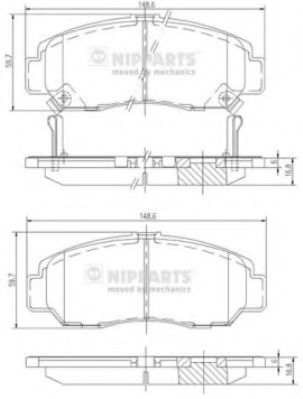 Гальмiвнi колодки дисковi BREMBO арт. J3604051