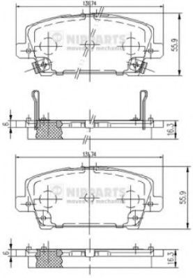 Гальмівні колодки FEBIBILSTEIN арт. J3604065