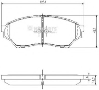 Гальмiвнi колодки дисковi BOSCH арт. J3605040