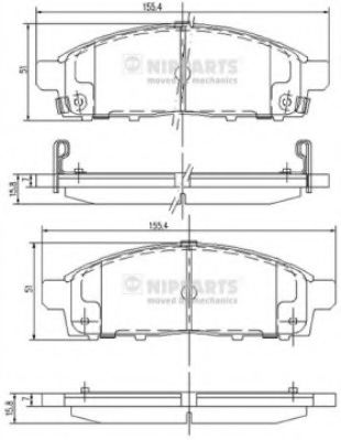 Гальмiвнi колодки дисковi BOSCH арт. J3605050