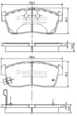 Гальмівні колодки JAPANPARTS арт. J3608021