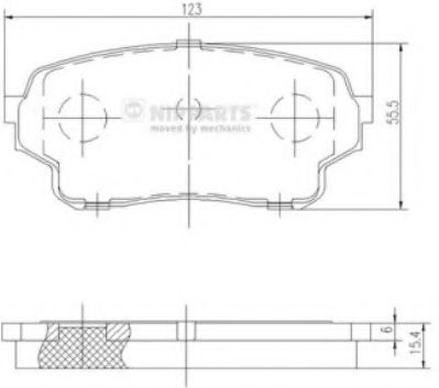 Гальмівні колодки TOKO CARS арт. J3608027