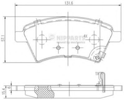 Гальмівні колодки FRICTION MASTER арт. J3608028