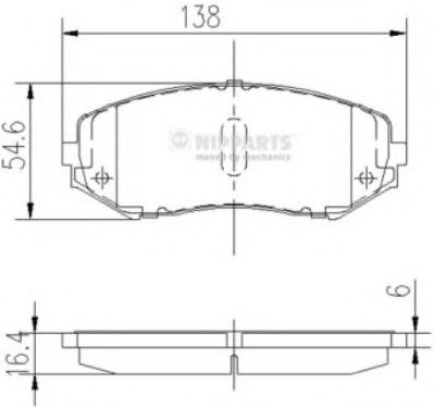 Гальмiвнi колодки дисковi TOKO CARS арт. J3608029