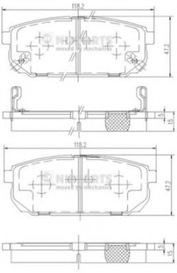 Гальмiвнi колодки дисковi BOSCH арт. J3610305