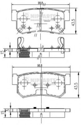 Гальмiвнi колодки дисковi BOSCH арт. J3610401