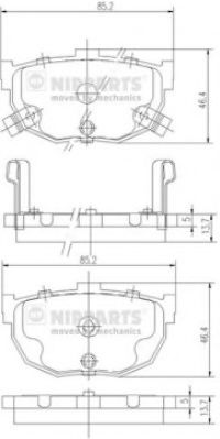 Гальмiвнi колодки дисковi ABS арт. J3610505