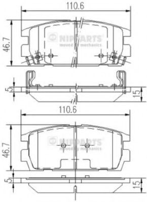 Гальмівні колодки BLUEPRINT арт. J3610511