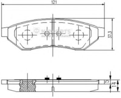 Гальмiвнi колодки дисковi BOSCH арт. J3610902