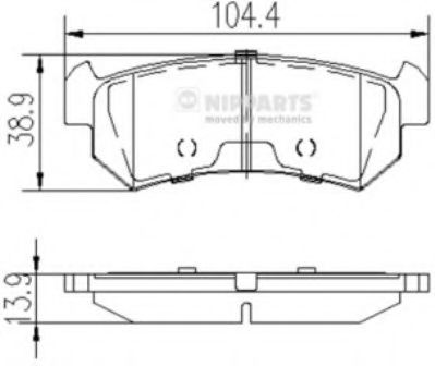 Гальмiвнi колодки дисковi TOKO CARS арт. J3610903