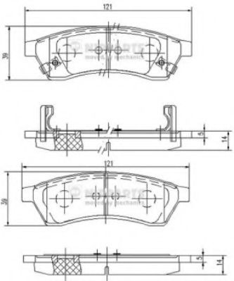 Гальмiвнi колодки дисковi JAPANPARTS арт. J3610904