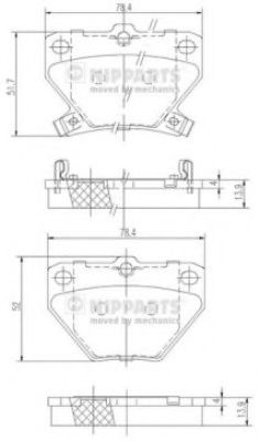 Гальмівні колодки ABS арт. J3612018