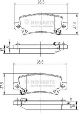 Гальмiвнi колодки дисковi BOSCH арт. J3612025