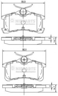 Гальмiвнi колодки дисковi BLUEPRINT арт. J3612026