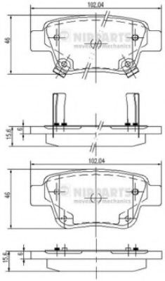 Гальмiвнi колодки дисковi JURID арт. J3612030