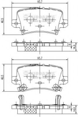 Гальмівні колодки TOKO CARS арт. J3614018