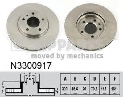 Гальмiвнi диски переднi FERODO арт. N3300917