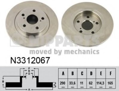 Гальмiвнi диски BREMBO арт. N3312067