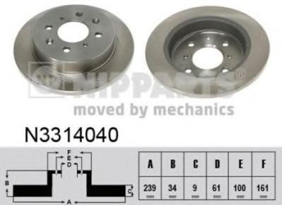 Гальмiвнi диски BOSCH арт. N3314040