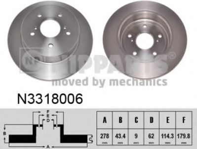 Гальмiвнi диски BREMBO арт. N3318006