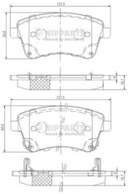 Гальмiвнi колодки дисковi ABS арт. N3600331