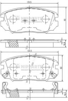 Гальмівні колодки BLUEPRINT арт. N3600543