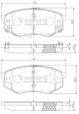 Гальмiвнi колодки дисковi переднi ATE арт. N3600545