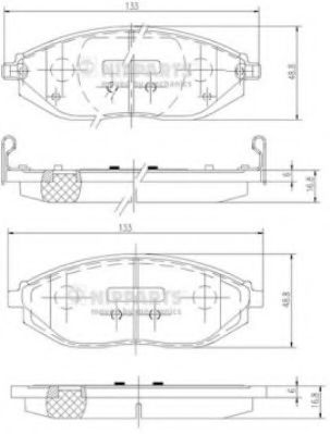 Гальмiвнi колодки дисковi JAPANPARTS арт. N3600916