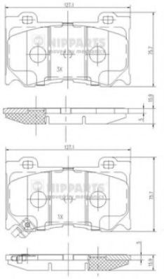 Гальмiвнi колодки дисковi ABS арт. N3601107