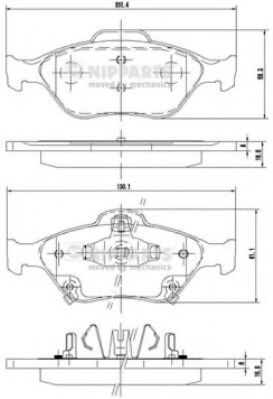 Гальмiвнi колодки дисковi ABS арт. N3602130