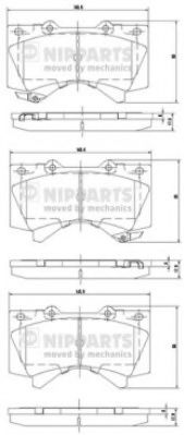 Гальмiвнi колодки дисковi TOKO CARS арт. N3602136