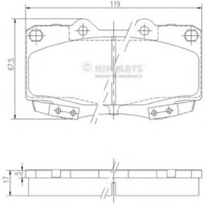 Гальмівні колодки BOSCH арт. N3602145