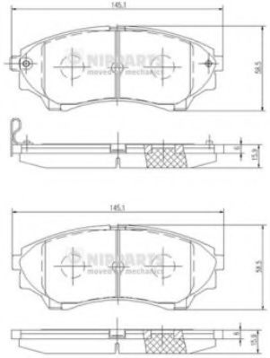 Гальмівні колодки JAPANPARTS арт. N3603069