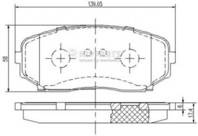 Гальмiвнi колодки дисковi TOKO CARS арт. N3603070