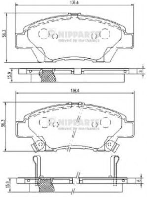 Гальмівні колодки BLUEPRINT арт. N3604068