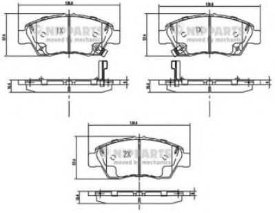 Гальмівні колодки JAPANPARTS арт. N3604071