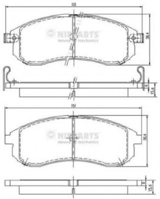 Гальмiвнi колодки дисковi BLUEPRINT арт. N3605052