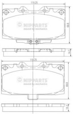 Гальмiвнi колодки дисковi JAPANPARTS арт. N3607022