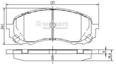 Гальмівні колодки JAPANPARTS арт. N3607023